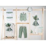 Βαπτιστικό πακέτο για αγόρι με βαλίτσα cream Piccolino Rafael mint