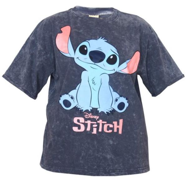 Μπλούζα μακό κοντομάνικη Lilo&Stitch για κορίτσι σε χρώμα γκρι Disney 5904009231968