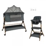 Λίκνο Serenity 2 in 1 Smoked Grey Bebe Stars 846-186