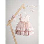 Piccolino Βαπτιστικό Φόρεμα για Κορίτσι BFG24S08.PINK Iris Pink