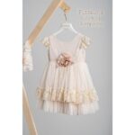Piccolino Βαπτιστικό Φόρεμα για Κορίτσι DR24S135 Gabriela Champagne