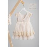 Piccolino Βαπτιστικό Φόρεμα για Κορίτσι DR24S135 Gabriela Champagne