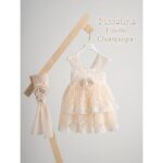 Piccolino Βαπτιστικό Φόρεμα για Κορίτσι DR24S136 Estelle Champagne