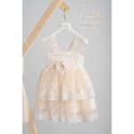 Piccolino Βαπτιστικό Φόρεμα για Κορίτσι DR24S136 Estelle Champagne