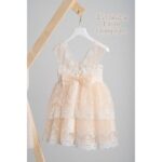 Piccolino Βαπτιστικό Φόρεμα για Κορίτσι DR24S136 Estelle Champagne