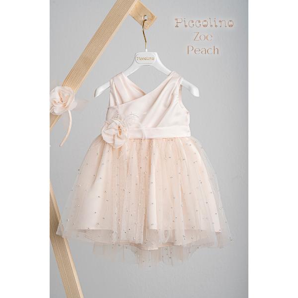 Piccolino Βαπτιστικό Φόρεμα για Κορίτσι DR25S154 Zoe Peach