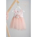 Piccolino Βαπτιστικό Φόρεμα για Κορίτσι DR25S156 Constance Pink
