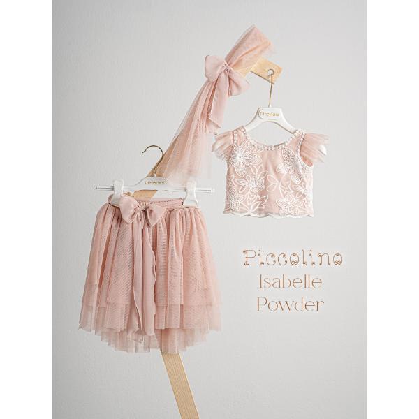 Piccolino Βαπτιστικό Φόρεμα για Κορίτσι DR25S157 Isabelle Powder