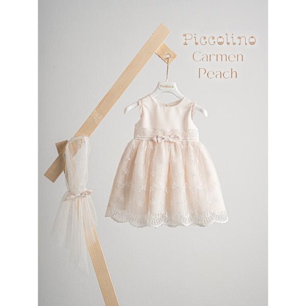 Piccolino Βαπτιστικό Φόρεμα για Κορίτσι DR25S166 Carmen Peach