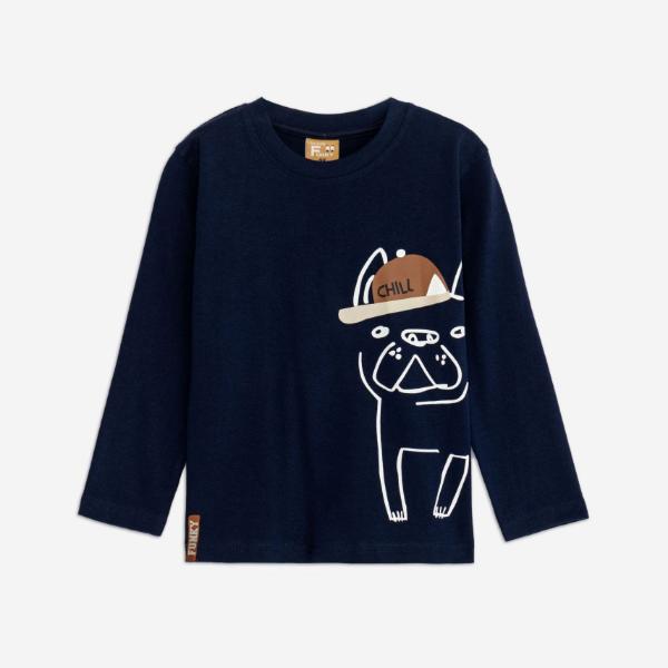 Μπλούζα μακό μακρυμάνικη για αγόρι μπλε Funky 225-306116-1