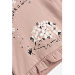 Βρεφικό σετ μπλούζα-κολάν για κορίτσι σε ροζ-ανθρακί Funky 225-921109-2