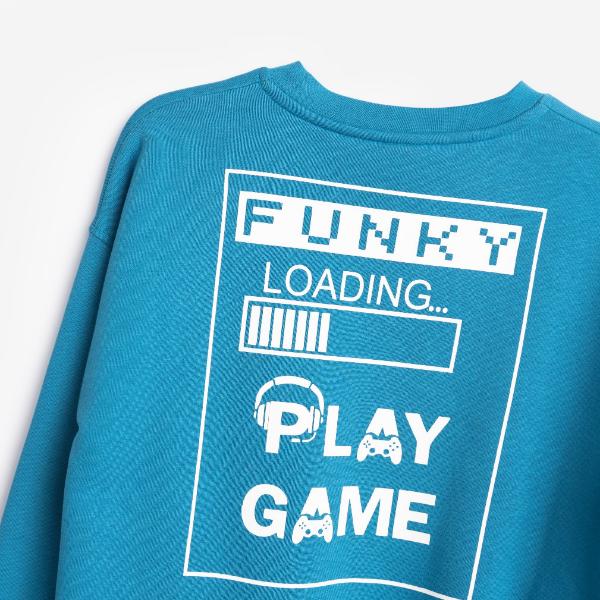 Σετ φόρμες φούτερ για αγόρι μπλε-μαύρο FUNKY 226-117115-1