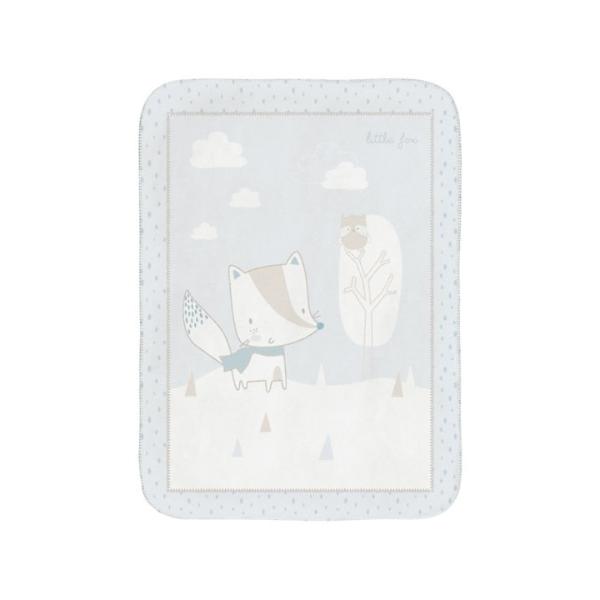 Κουβέρτα κούνιας βελουτέ 110×140cm Little Fox Γαλάζια Kikka Boo 31103020126