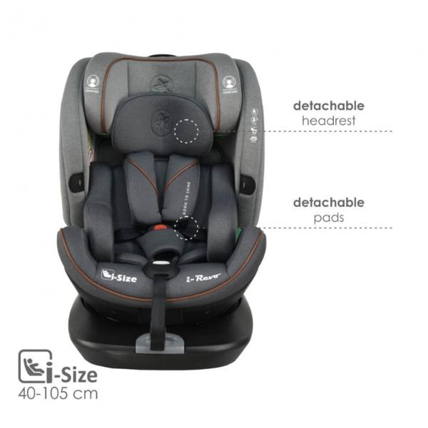 Κάθισμα Αυτοκινήτου I-Revo I-Size 360° Grey Bebe Stars 906-186
