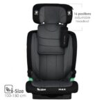Κάθισμα Αυτοκινήτου Max Isofix I-Size 100-150cm Grey Bebe Stars 936-186