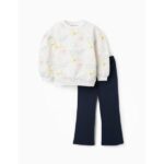 Σετ φούτερ μπλούζα-κολάν για κορίτσι σε χρώμα εκρού-μπλε Zippy ZKGAP0601_25003