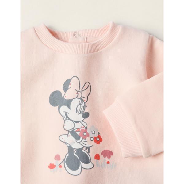 Βρεφικές φόρμες φούτερ για κορίτσι ροζ Minnie Zippy ZNGAP0601_25018