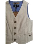 Γιλέκο υφασμάτινο για αγόρι μπεζ GANG 122515