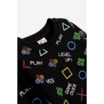 Μπλούζα φούτερ μακρυμάνικη για αγόρι μαύρο Funky 225-392104-2