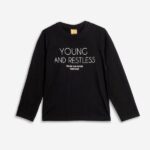 Μπλούζα μακό μακρυμάνικη για αγόρι μαύρο Funky 226-106126-1