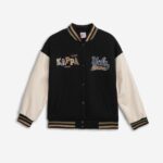 Τζάκετ φούτερ για αγόρι μαύρο-εκρού FUNKY 226-109101-1