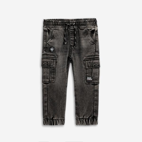 Παντελόνι τζιν cargo για αγόρι μαύρο FUNKY 226-312100-1