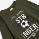 Σετ φόρμες φούτερ αχνούδιαστες για αγόρι χακί-μαύρο Funky 226-317118-1