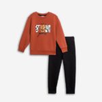 Σετ φόρμες για αγόρι κεραμιδί-μαύρο Funky 226-317127-1