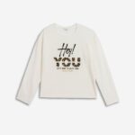 Μπλούζα μακό μακρυμάνικη για κορίτσι εκρού Funky 226-506109-1