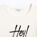 Μπλούζα μακό μακρυμάνικη για κορίτσι εκρού Funky 226-506109-1