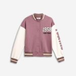 Ζακέτα φούτερ για κορίτσι μοβ-εκρού FUNKY 226-509102-2