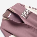 Ζακέτα φούτερ για κορίτσι μοβ-εκρού FUNKY 226-509102-2