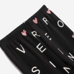 Σετ μπλουζοφόρεμα-κολάν για κορίτσι ροζ-μαύρο Funky 226-521126-1