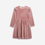 Φόρεμα μακρυμάνικο βελουτέ για κορίτσι ροζ Funky 226-529108-1