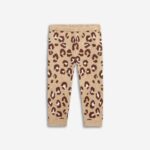 Σετ μπλούζα-κολάν πλεκτό για κορίτσι μπεζ-λεοπάρ Funky 226-723107-1