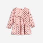 Φόρεμα μακρυμάνικο βελουτέ για κορίτσι ροζ Funky 226-729107-1