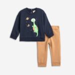 Βρεφικό σετ φόρμες φούτερ για αγόρι μπλε-καφέ Funky 226-817100-2