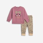 Βρεφικές φόρμες για κορίτσι ροζ-μπεζ/λεοπάρ Funky 226-917107-2