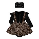 Βρεφικό φόρεμα μακρυμάνικο μαύρο λεοπάρ Funky 226-929104-1
