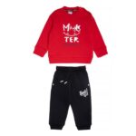 Σετ φόρμες φούτερ για αγόρι σε χρώμα κόκκινο-μαύρο Sprint 252-1010-400