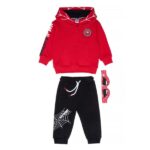 Παιδικό σετ φόρμες φούτερ αγόρι κόκκινο-μαύρο Spiderman Sprint 252-1025-400