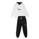 Σετ φόρμες φούτερ για αγόρι λευκό-μαύρο Sprint 252-3036-133