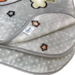 Κουβέρτα κούνιας βελουτέ 110×140cm Crescent Moon 33 Light Grey Dimcol 31462748003