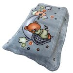 Κουβέρτα κούνιας βελουτέ 110×140cm Crescent Moon 33 Light Grey Dimcol 31462748003