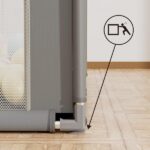 Πάρκο τετράγωνο 150×150 Playzen Grey Bebe Stars 880-100