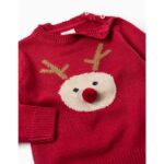 Βρεφική μπλούζα πλεκτή Χριστουγεννιάτικη για αγόρι κόκκινο ZIPPY ZBBAP0202_25044
