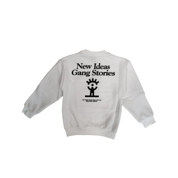 2Q== Σετ φόρμες αχνούδιαστες αγόρι λευκό-μαύρο Gang 225611