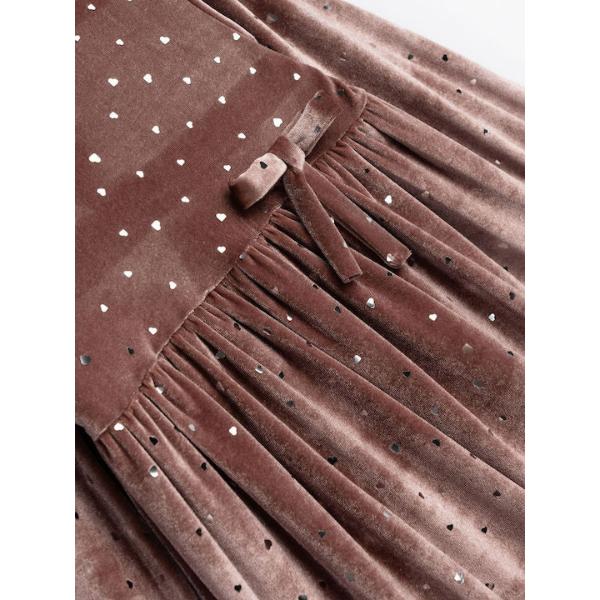 Φόρεμα μακρυμάνικο βελουτέ για κορίτσι ροζ Funky 226-729109-1