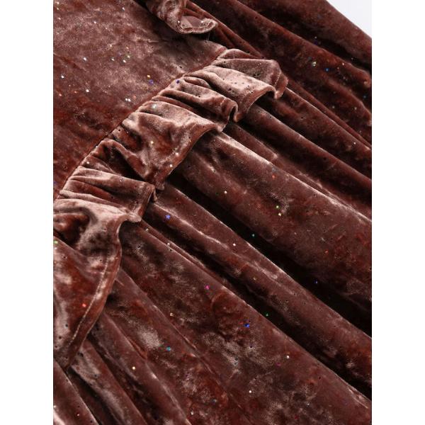 Φόρεμα μακρυμάνικο βελουτέ για κορίτσι ροζ Funky 226-729119-1