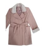 Παιδικό παλτό για κορίτσι ροζ Serafino 3284